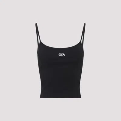 DIESEL DIESEL BLACK T-HUPY-OD COTTON TANK TOP