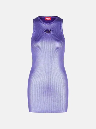 DIESEL 'CADDIX' DRESS IN PURPLE VISCOSE BLEND