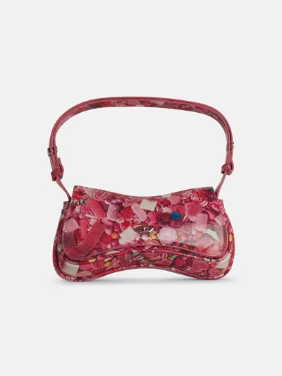 DIESEL 'CLUTCH PLAY' PINK POLYURETHANE BAG