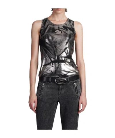 DIESEL DIESEL CREWNECK SLEEVELESS TOP
