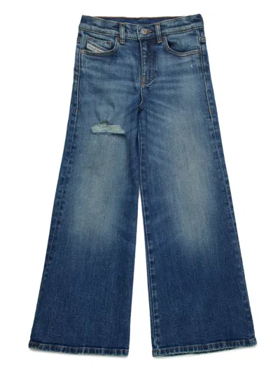 DIESEL DISTRESSED FLARED JEANS