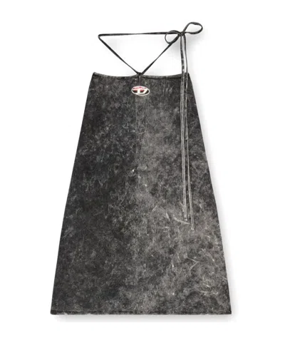 DIESEL DIESEL O-ROSSI MARBLED MIDI SKIRT