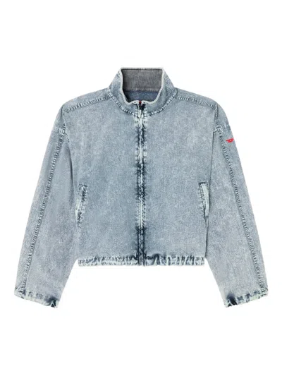 DIESEL G-LEAM-R1 DENIM BOMBER JACKET