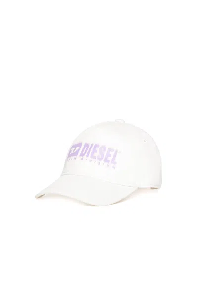 DIESEL GABARDINE BASEBALL CAP WITH DEGRADÉ LOGO