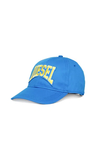 DIESEL GABARDINE BASEBALL CAP WITH PATCH