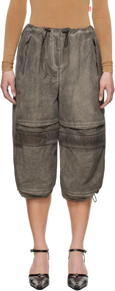 DIESEL GRAY P-DAYETZ-SHORT-FEM-Q3 TROUSERS