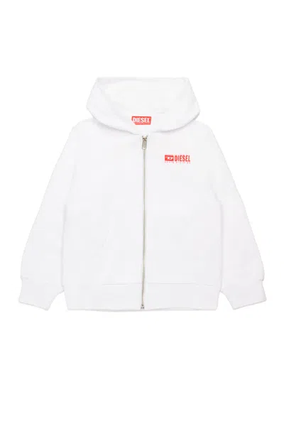 DIESEL HOODED SWEATSHIRT WITH DEGRADÉ LOGO