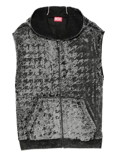 DIESEL HOODED ZIP-UP VEST