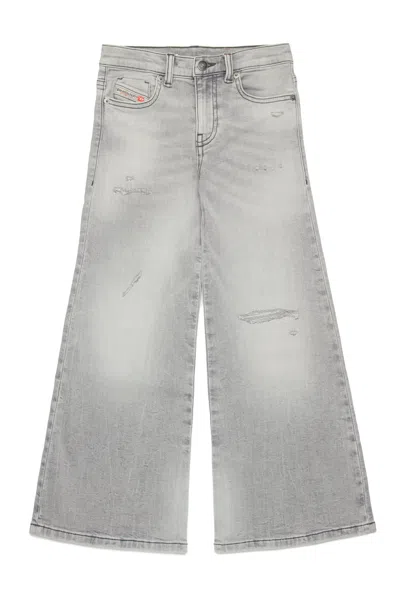 DIESEL JOGGJEANS FLARE GRIGIO CON STRAPPI