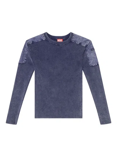 DIESEL K-MARTIN PANELLED RIBBED JUMPER