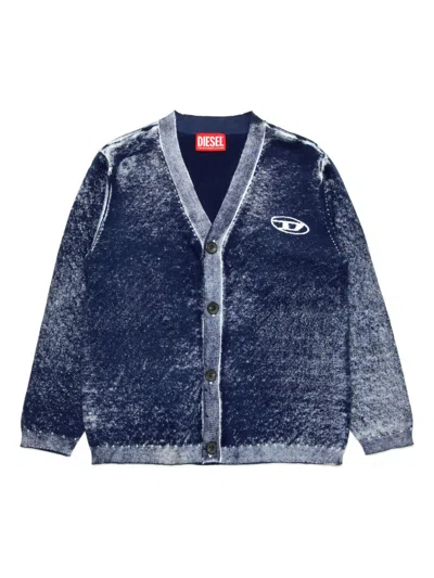 DIESEL LOGO-PRINT CARDIGAN