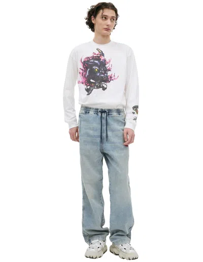 DIESEL LOGO STRAIGHT JEANS