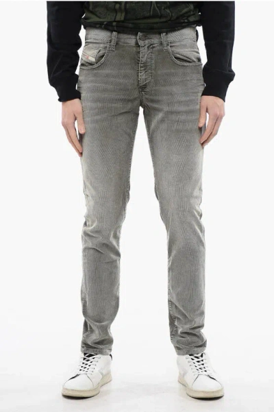DIESEL Ribbed Velour Slim Fit Trousers 2019 D-STRUKT Low Rise