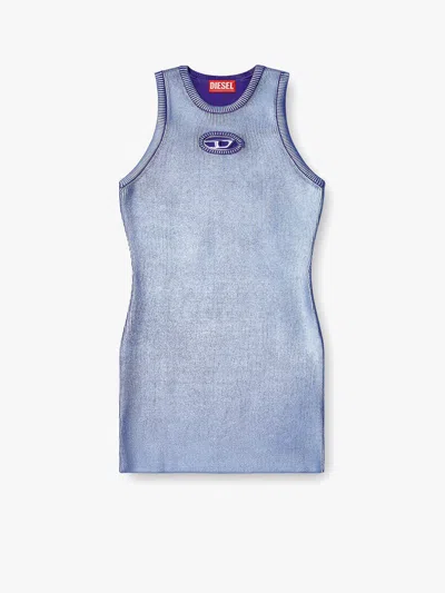 DIESEL M-CADDIX VISCOSE BLEND DRESS WITH FRONTAL LOGO