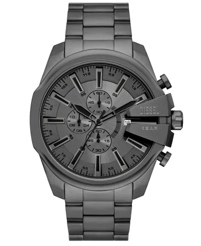 DIESEL MEN'S MEGA CHIEF SLIM QUARTZ CHRONOGRAPH GRAY STAINLESS STEEL WATCH, 48MM