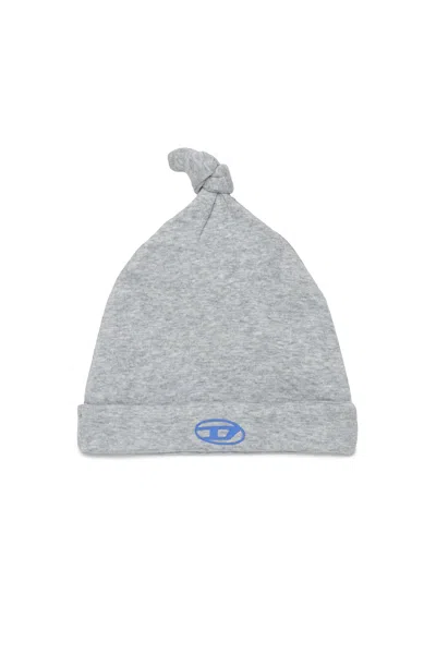 DIESEL MICRO RIBBING BEANIE WITH OVAL D LOGO