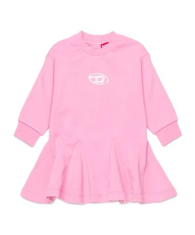 DIESEL DIESEL KIDS OVAL-D LOGO PRINTED DRESS