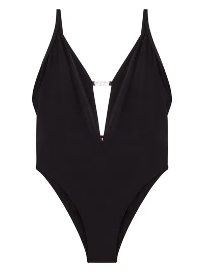 DIESEL OVAL D-PLAQUE JERSEY BODYSUIT