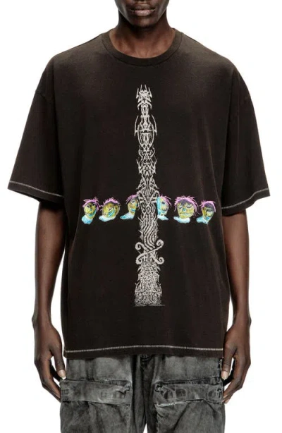 DIESEL DIESEL® RELAXED FIT COTTON GRAPHIC T-SHIRT