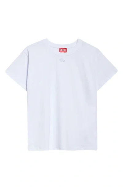 DIESEL DIESEL® T-MAREY LOGO CUTOUT COTTON T-SHIRT