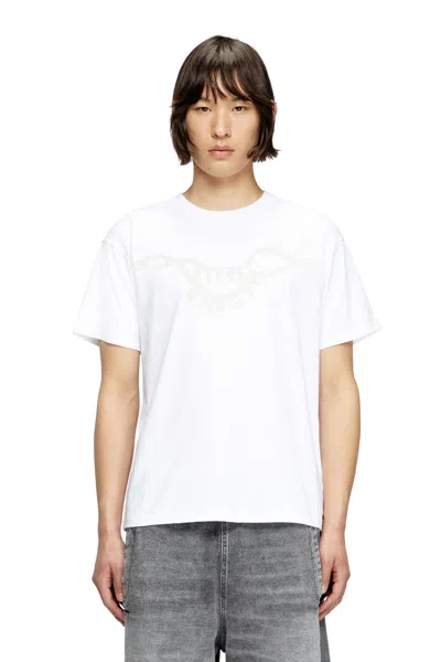 DIESEL T-SHIRT WITH CHARM NECKLACE PRINT