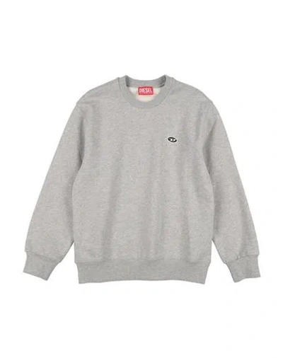 DIESEL DIESEL TODDLER BOY SWEATSHIRT LIGHT GREY SIZE 6 COTTON, ELASTANE