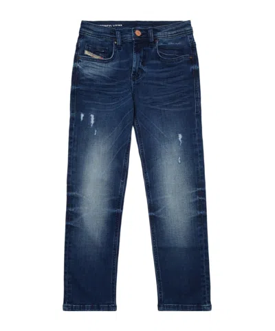 DIESEL DIESEL KIDS 2020-D-VIKER-J DISTRESSED STRAIGHT-LEG JEANS