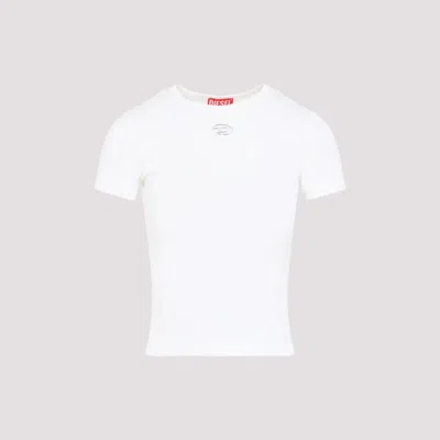 DIESEL DIESEL WHITE T-ELE-LONG-OD COTTON T-SHIRT