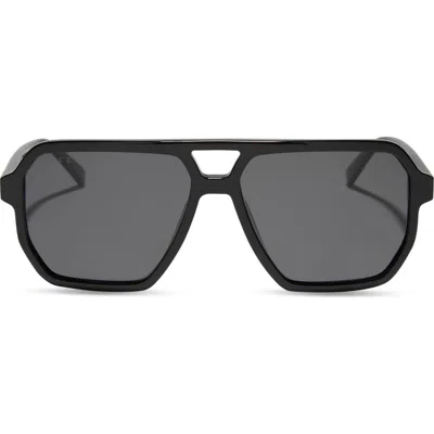 DIFF DIFF CAMERON 57MM POLARIZED NAVIGATOR SUNGLASSES