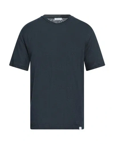 DIKTAT DIKTAT MAN T-SHIRT MIDNIGHT BLUE SIZE XXL LINEN