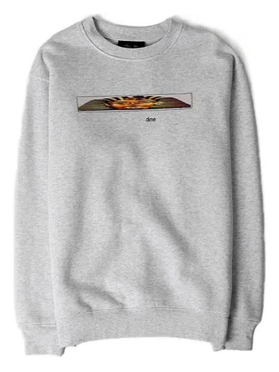 DIME PHARAOH-PRINT CREW-NECK SWEATSHIRT