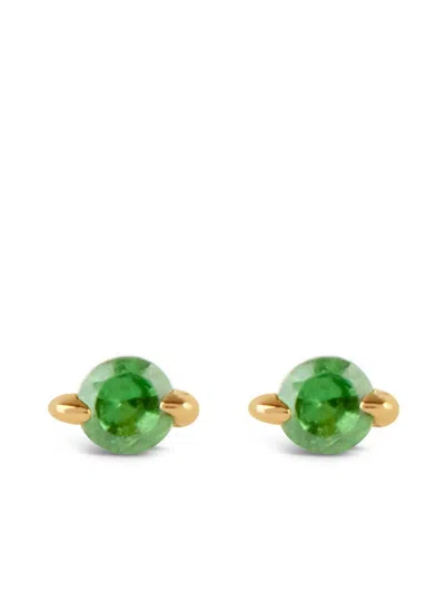 DINNY HALL 9K YELLOW GOLD SHUGA TSAVORITE EARRINGS