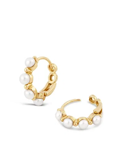 DINNY HALL 9KT RECYCLED YELLOW GOLD SHUGA PEARL EARRINGS