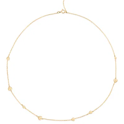 DINNY HALL WOMEN'S GOLD BIJOU FOLDED HEART NECKLACE