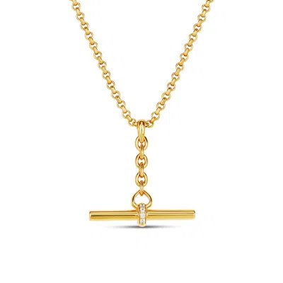 DINNY HALL WOMEN'S GOLD MY WORLD T-BAR PENDANT