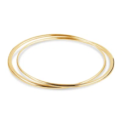 DINNY HALL WOMEN'S GOLD SIGNATURE DOUBLE BANGLE