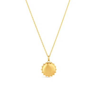DINNY HALL WOMEN'S MY WORLD SUN LOCKET GOLD PLATED