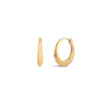 DINNY HALL WOMEN'S SIGNATURE CHUNKY TAPERING HOOPS - GOLD PLATED