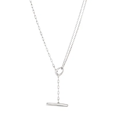 DINNY HALL WOMEN'S THALASSA SMALL SILVER T-BAR LARIAT