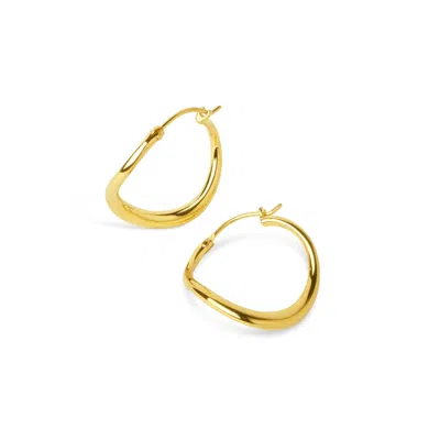 DINNY HALL WOMEN'S WAVE SMALL HOOPS - GOLD PLATED