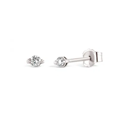 DINNY HALL WOMEN'S WHITE SHUGA LAB-CREATED DIAMOND STUDS