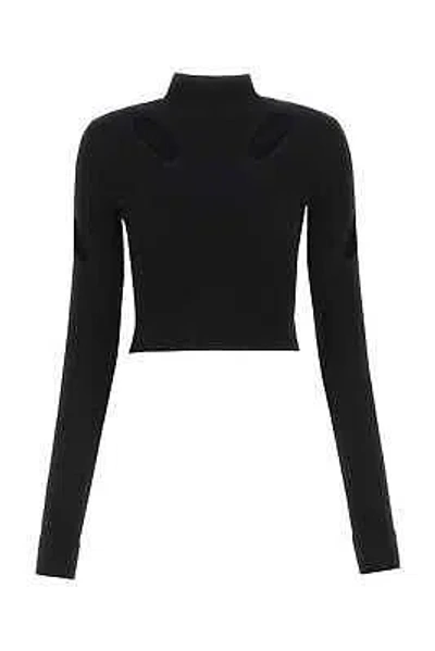 DION LEE DION LEE BLACK VISCOSE BLEND TOP