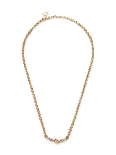 DIOR 1990-2000S CD-INITIALS NECKLACE