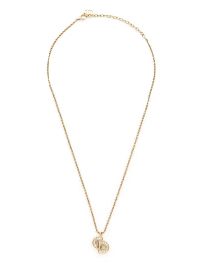 DIOR 1990S CD RHINESTONE NECKLACE