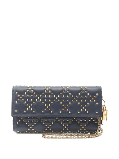 DIOR 2000S CANAGE-STUD WALLET-ON-CHAIN