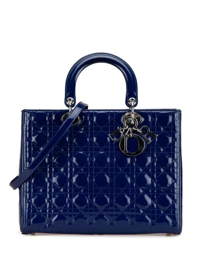 DIOR 2013 LARGE PATENT CANNAGE LADY DIOR SATCHEL