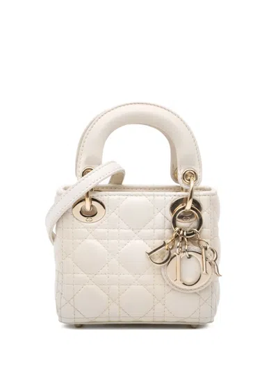 DIOR 2021 MICRO LAMBSKIN CANNAGE LADY DIOR SATCHEL