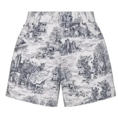 DIOR CHRISTIAN DIOR TOILE DE JOUY SCOTLAND PATTERNED SHORTS