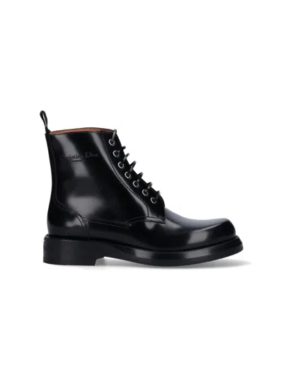 DIOR CHRISTIAN DIOR MEN CARLO' LOGO ANKLE BOOTS