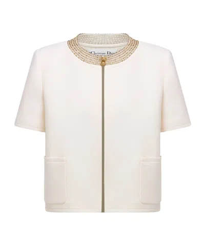 DIOR EMBROIDERED CROPPED JACKET